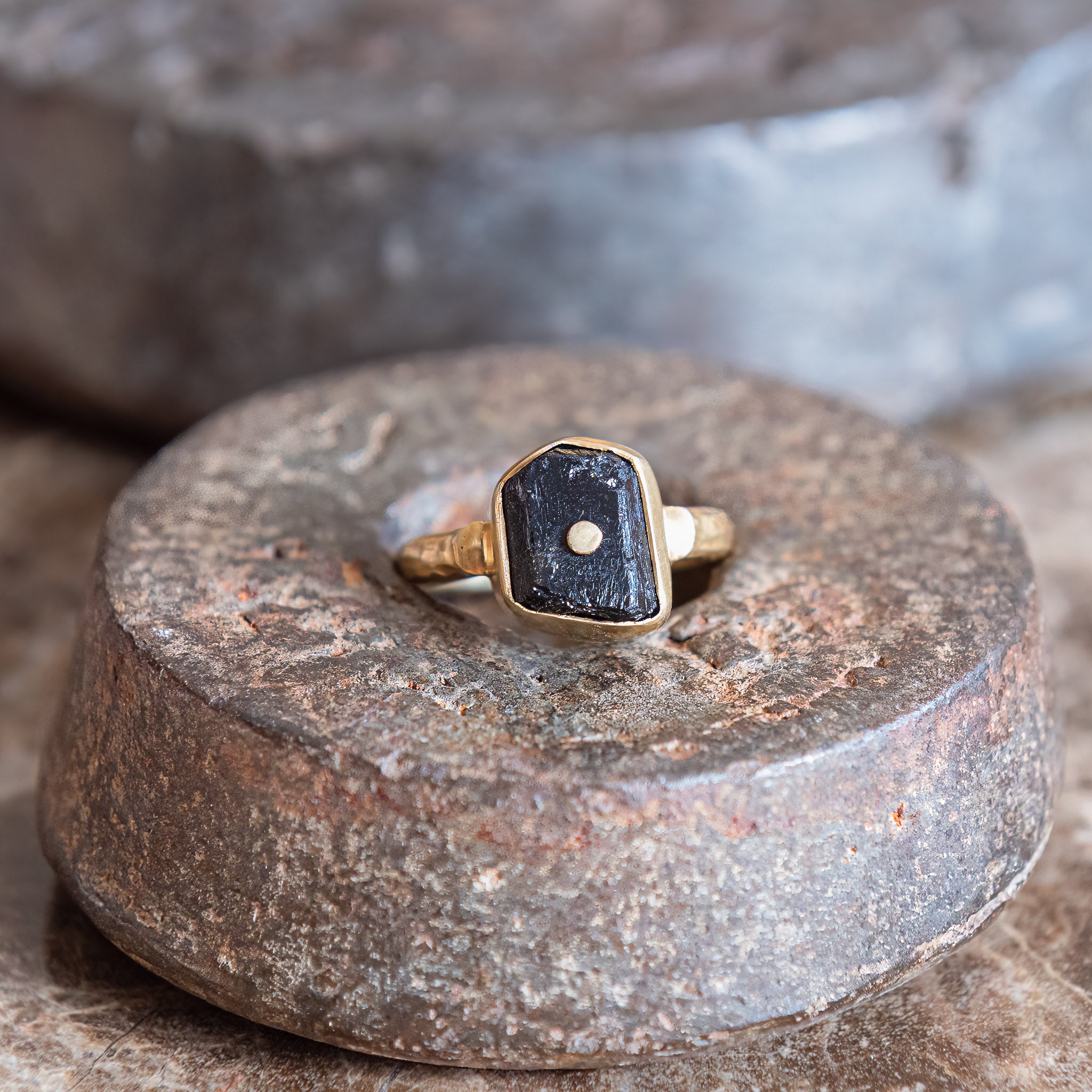Abhimantrit Adjustable Black Tourmaline Ring With Lab Certified – Shivaago